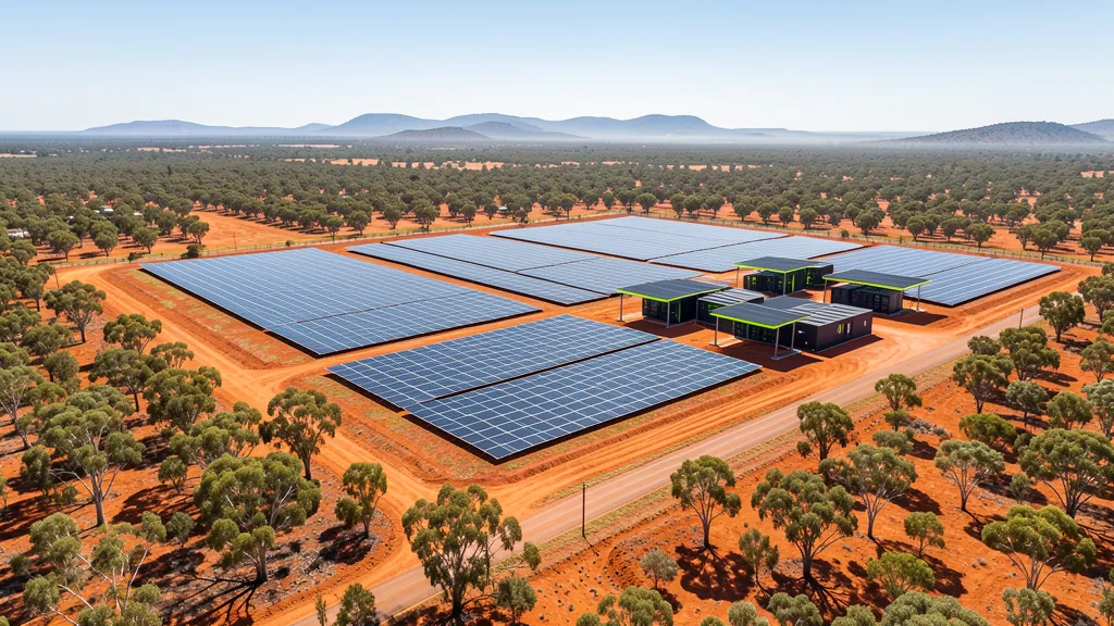 Conceptual solar-powered modular computing campus in regional Australia